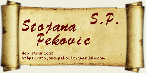 Stojana Peković vizit kartica